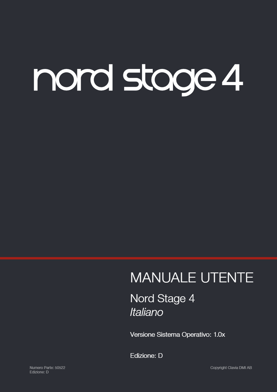 Nord Stage 4 - User Manual ITALIAN Preview Image