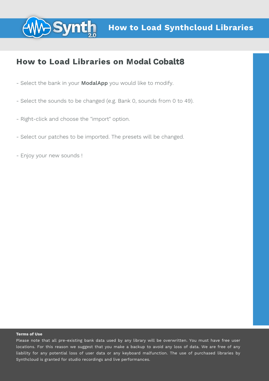 Modal Cobalt8 Series - Synthcloud Libraries - Manual Preview Image
