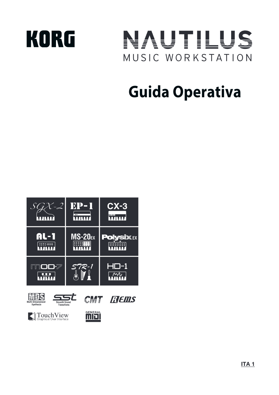 Korg Nautilus - Guida Operativa - Manuale italiano Preview Image