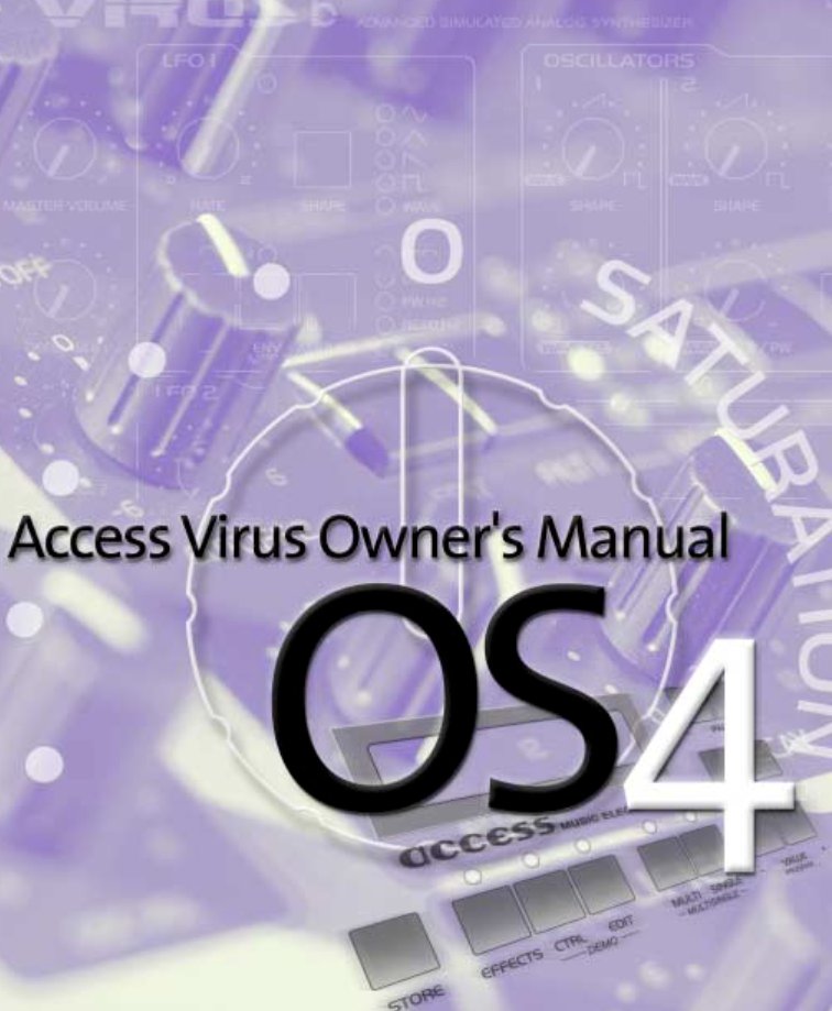 Access Virus B Os4 Manual Preview Image